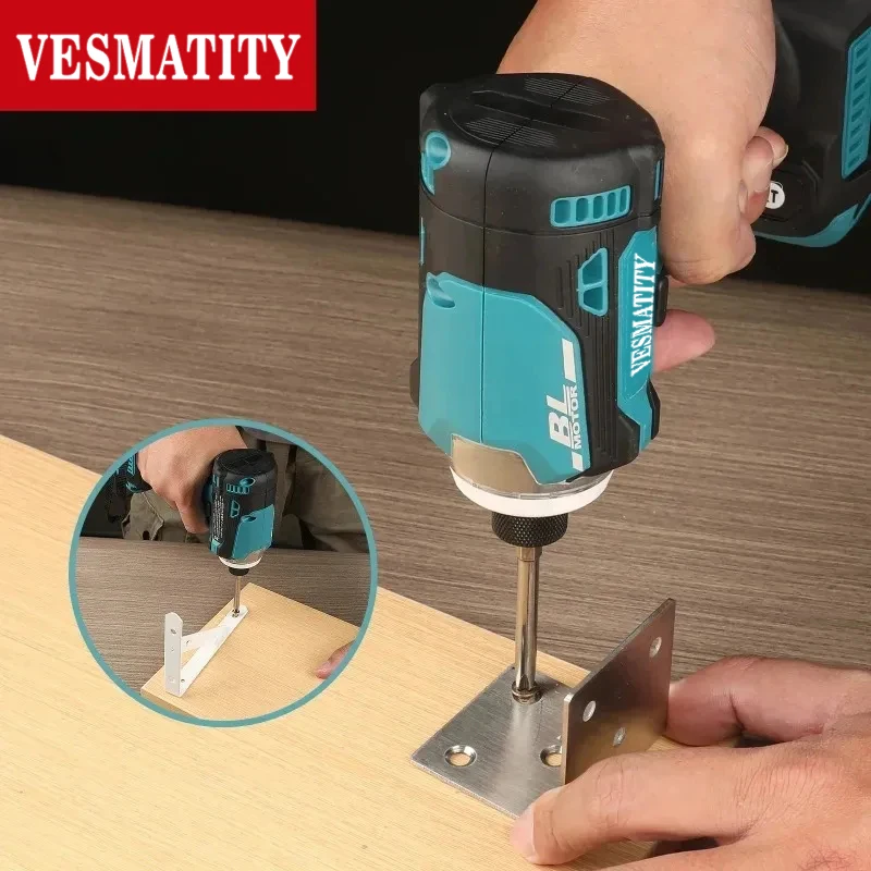Brushless Cordless Impact Driver 180N.m Lightweight One-Hand Mode Switch Tool for 18V 20V Battery DIY Repair Pro Max Unit