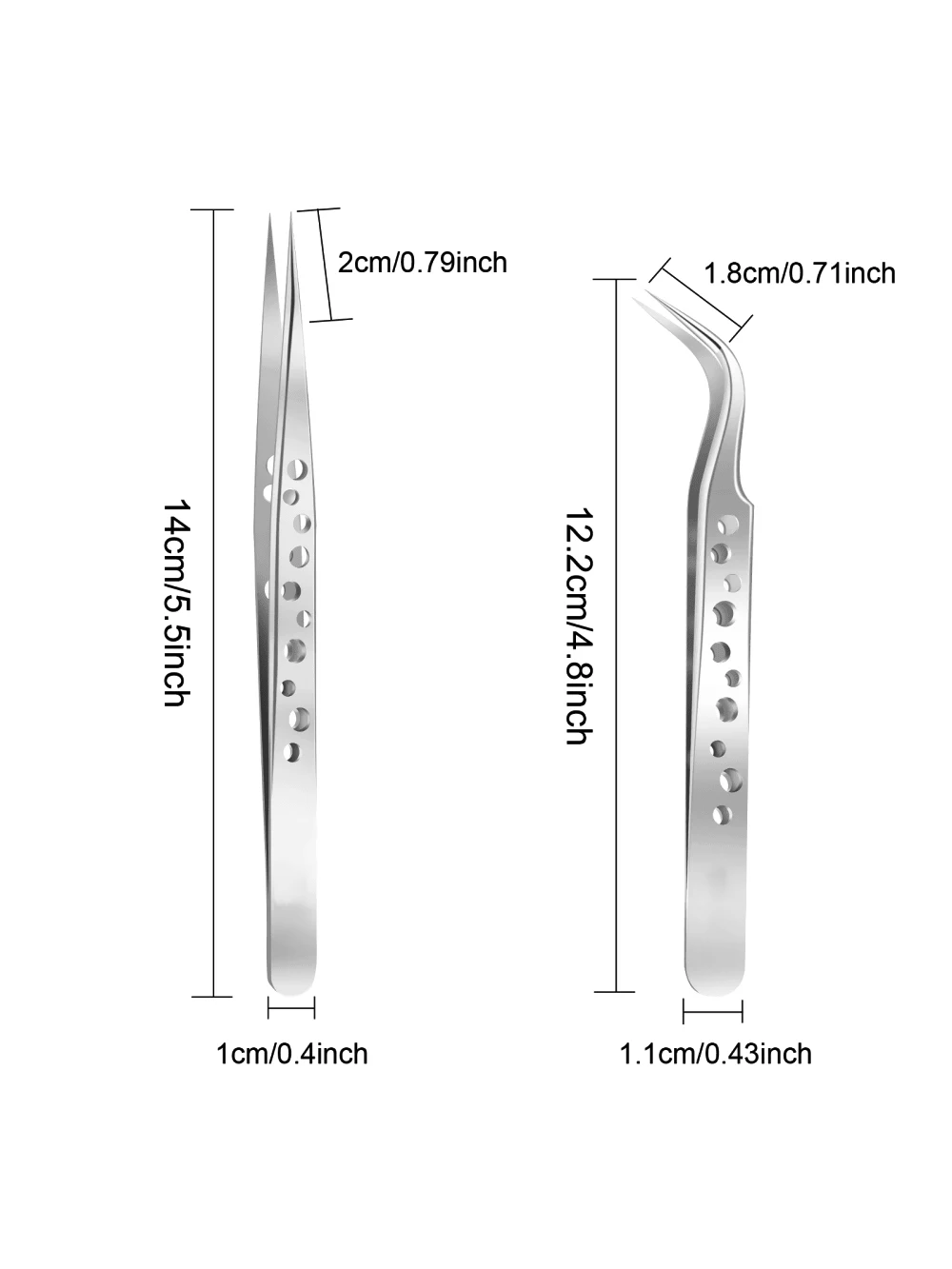 2PC Industriële Pincet Elektronica Antistatische Gebogen Rechte Tip Precisie Roestvrij DIY Handgereedschap Sets Tang TelefoonReparatie