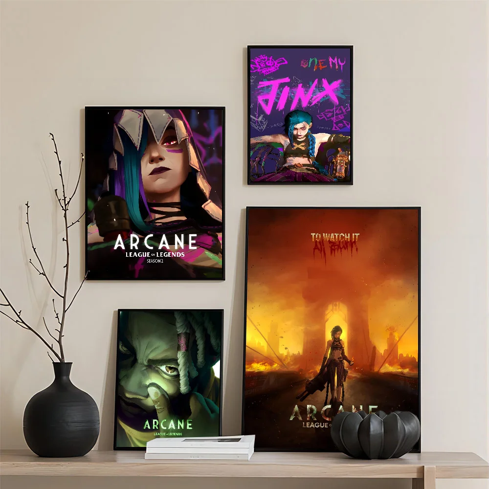 Arcane League Of Legends DIY Sticky Poster Fancy Wall Sticker For Living Room Bar Decoration Wall Decor