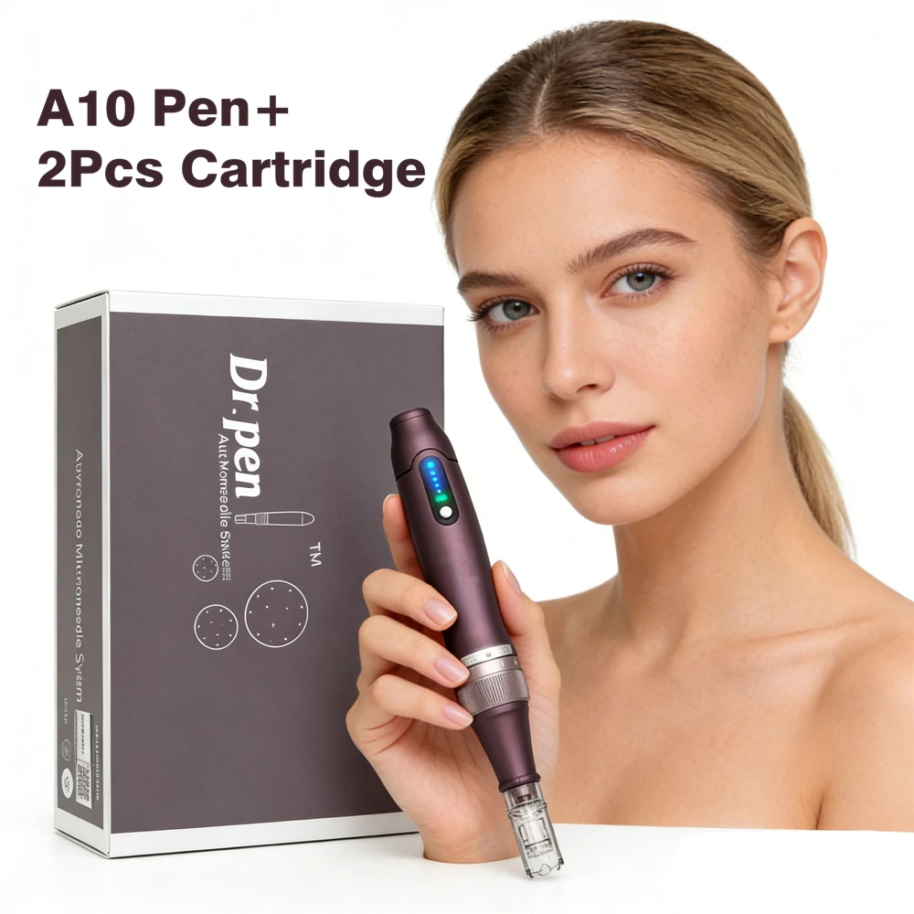 new-genuine-dr-pen-a10-wireless-skin-care-beauty-device-with-2pcs-12pins-cartridges-microneedle-derma-pen