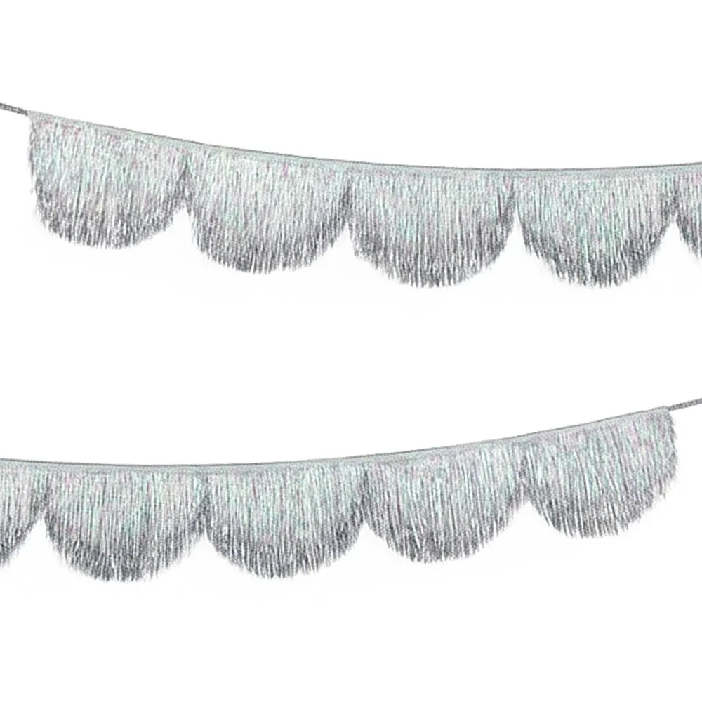 Multicolor Drizzle Garland PET Thickening Metallic Foil Fringe Encryption Background Ornament Glitter Fringe Birthday Decoration