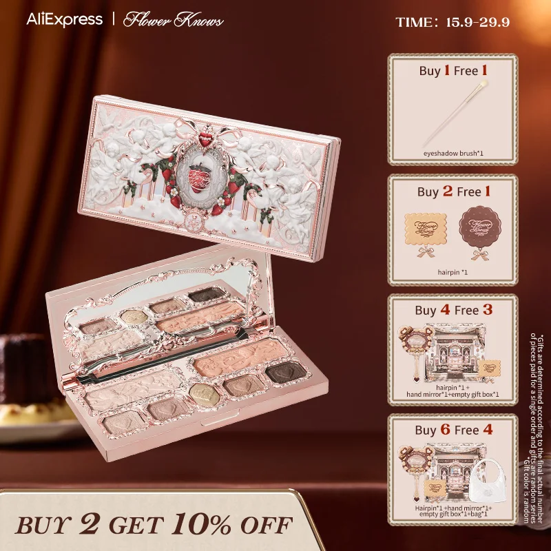 

Flower Knows Strawberry Cupid Collection Make-up Palette 14g pink Eyeshadow/Blush/Highlighter