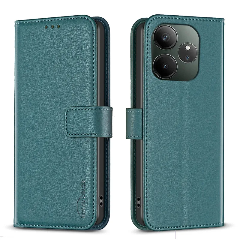 Luxury Leather Wallet Phone Case on For Realme GT 6 6T GT6 5G Coque For OPPO Realme C61 C63 Fundas Card Slot Magnetic Cases Capa