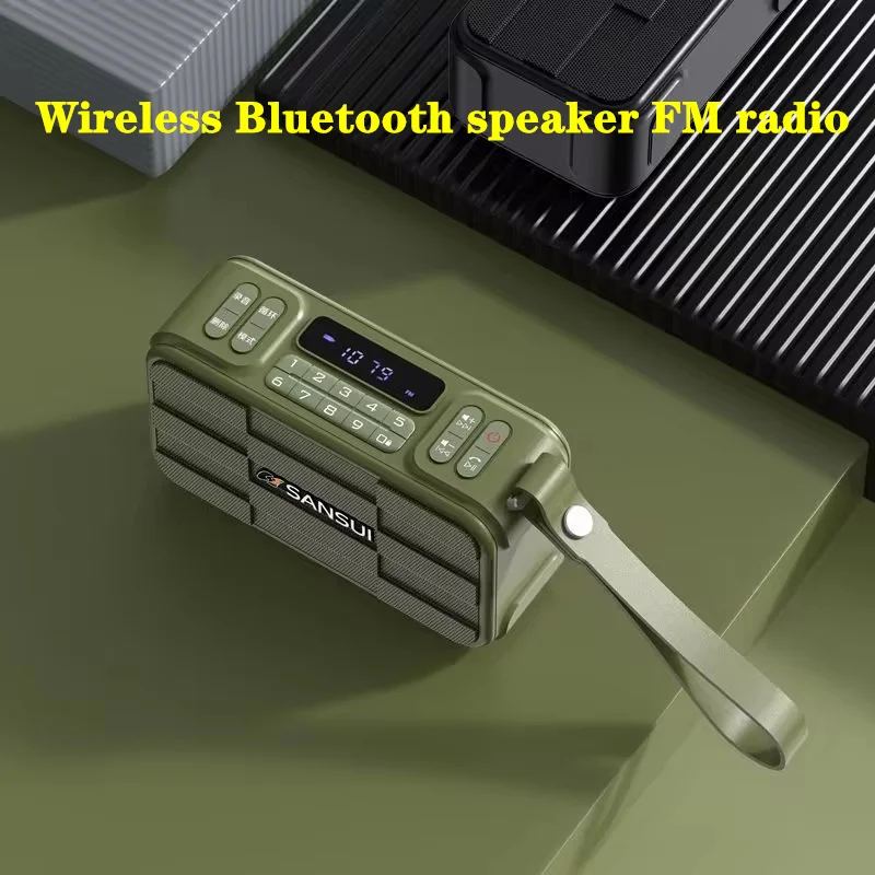 

SANSUI F29 Portable Wireless Bluetooth Speakers FM Radio Outdoor HI-FI Subwoofer Supports Headphone Output USB Drive TF Card AUX