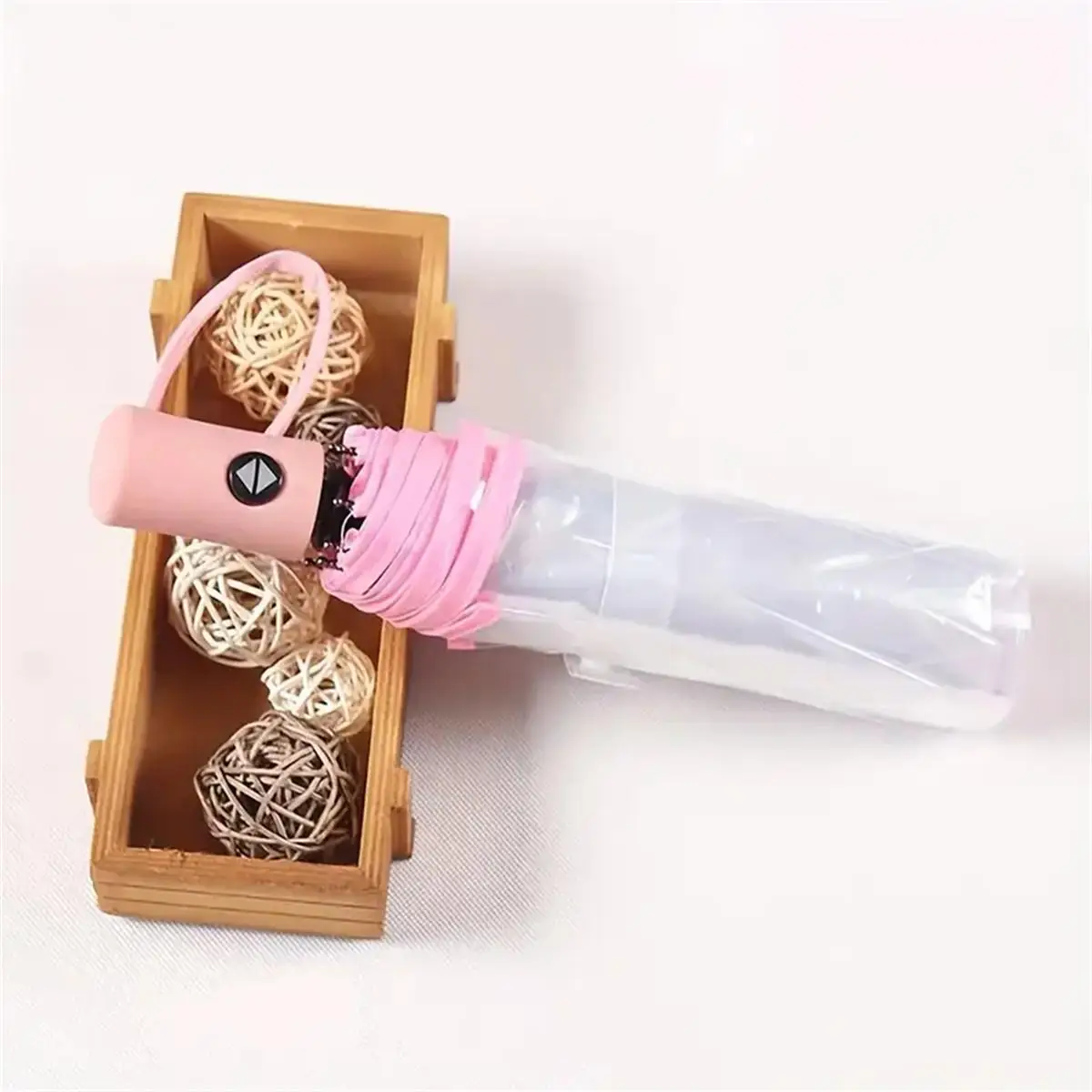 Automatischer Klarer Bubble-Regenschirm im Koreanischen Stil, Transparenter Reise-Kuppelschirm für Frauen und Mädchen - Schutz bei Regen und Wind – Detail 4