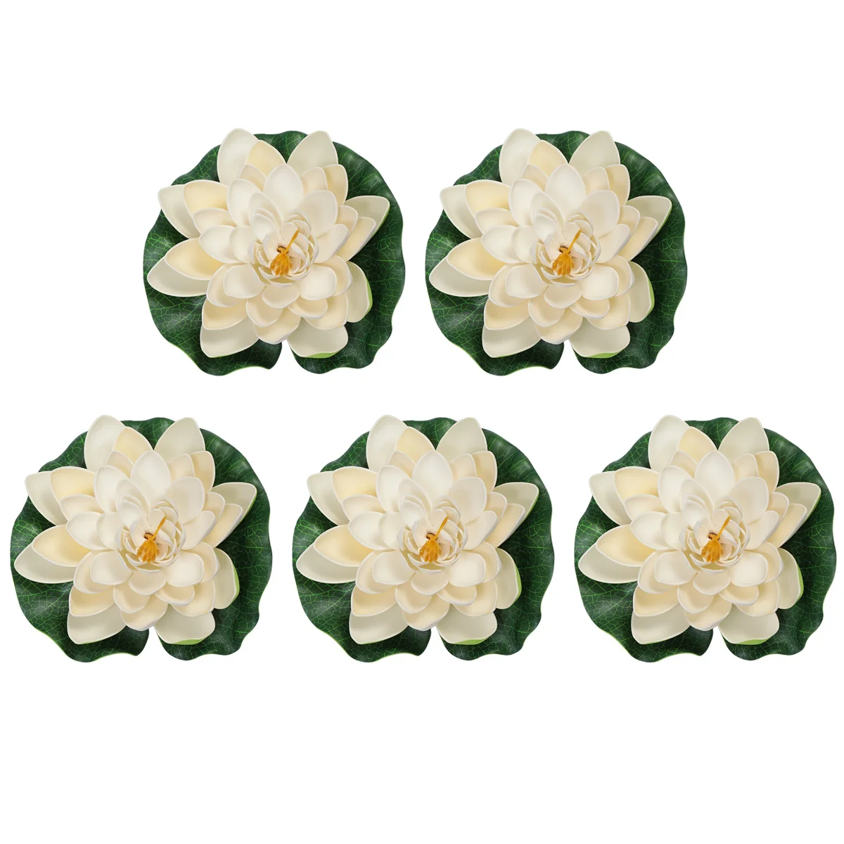 

10Pcs Eco-Friendly Artificial Lotus Leaves Flowers Simulation Floating Water Lily Decor for Pond Garden Patio Home Events