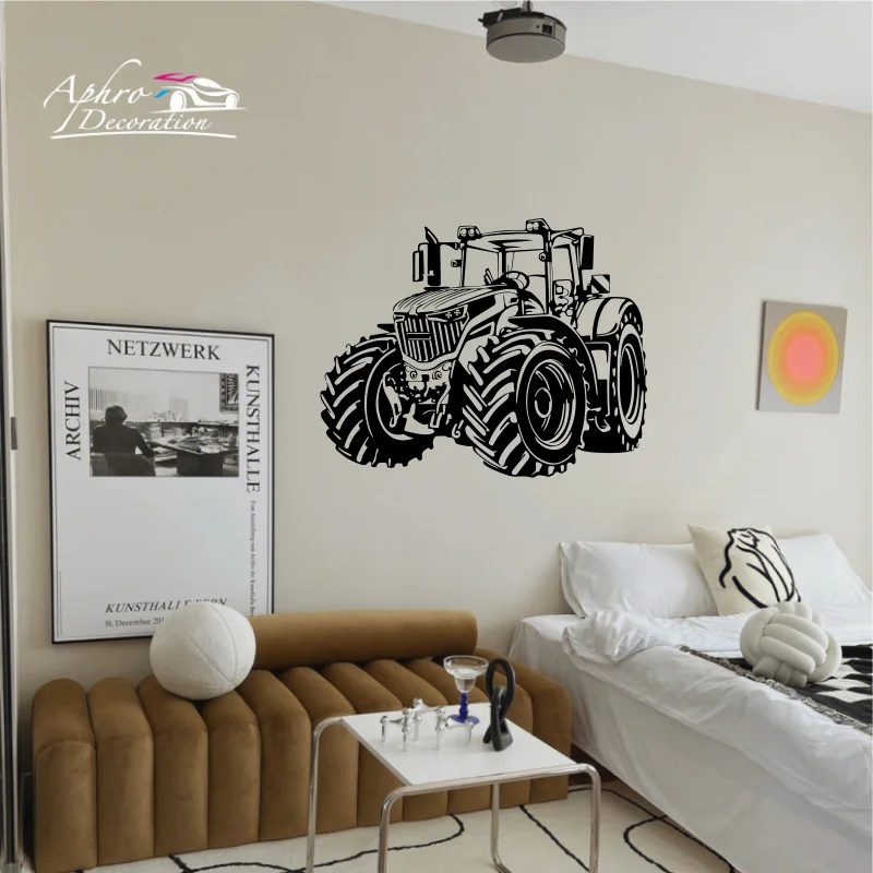 Off-road Auto Car Wall Decal Truck Modern Farm Tractor Wall Stickers for Room Decor Vinyl Farmhouse Home Decor Mural