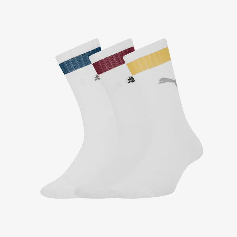 

Puma genuine spring new men's and women's simple casual mid tube socks three pairs set 907555-03