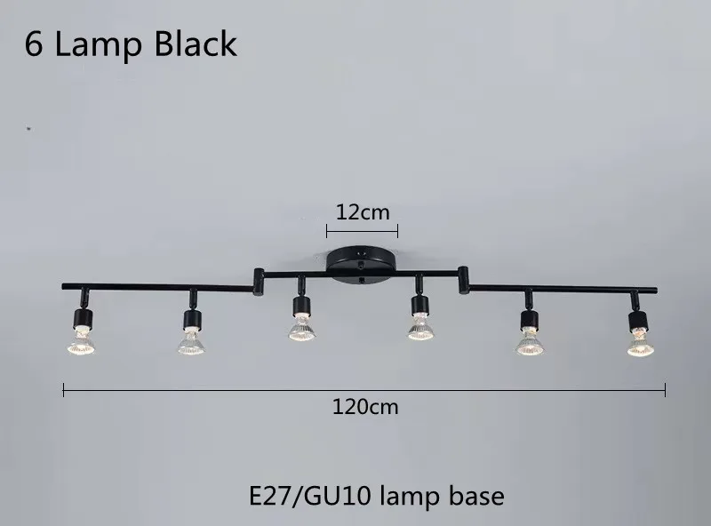 Opvouwbare led Plafondspot GU10/E27 Socket Moderne Goud/Chroom/Zwart Plafondlamp Woonkamer Slaapkamer Lange plafondlampen