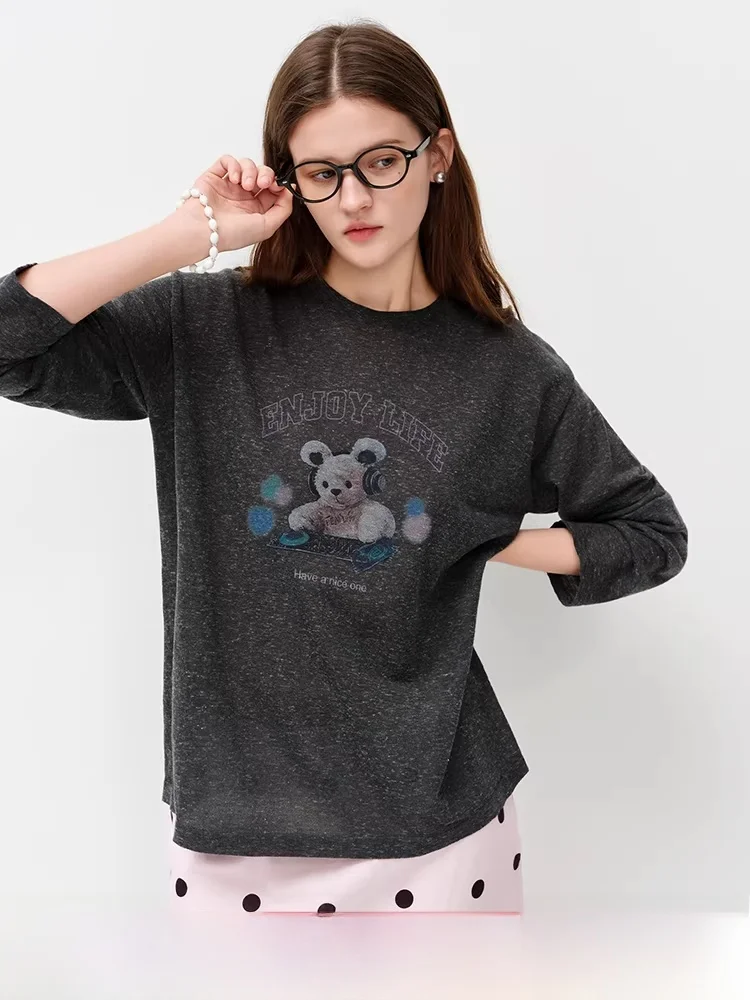 

Sun Protection Linen Knitted Long Sve T-irt Women's Casual Loose Fit Soft Polyester And Linen Blend Summer New Arrival