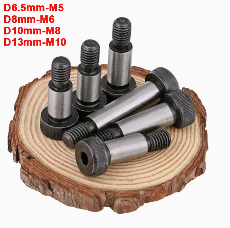12.9 Grade Hex Socket Shoulder Bolt Step Screw Limit Shoulder Screw D6.5 D8 D10 D13 - M5 M6 M8 M10 for Mold Equipment Locating