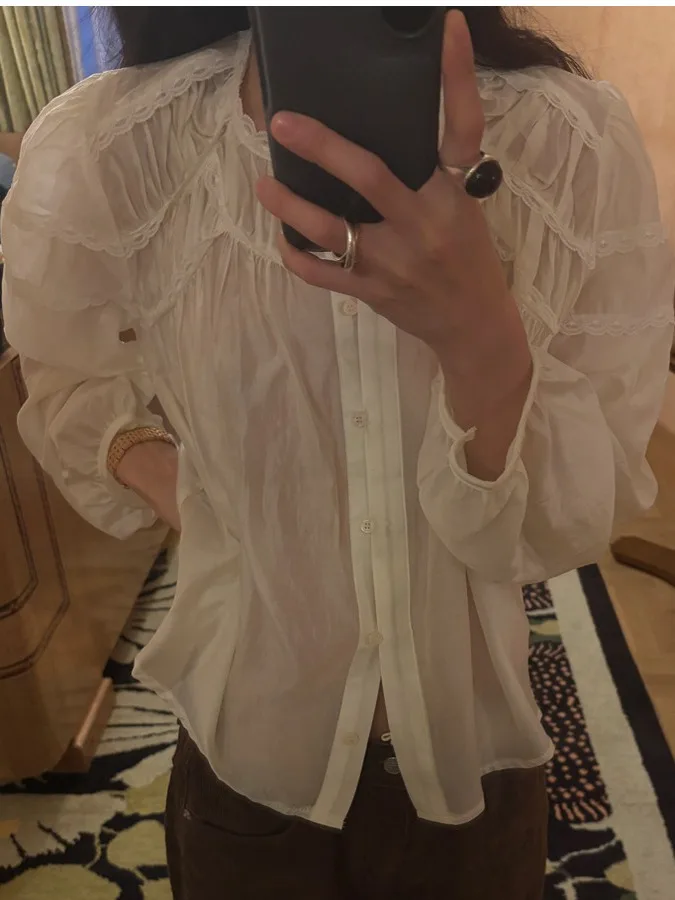 Ele Chic Długa bluzka damska na wiosnę 2026, uniwersalny fason, luźny krój, wysoka jakość, elegancka bluzka damska.