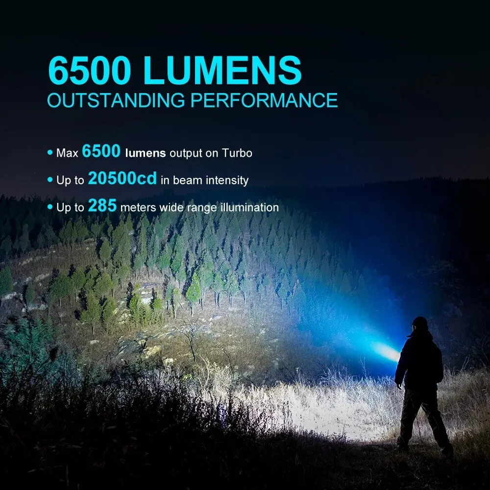 Lumintop GT3 Mini LED Flashlight 7 Lighting Modes 6500lm Rechargeable Lamp 3 Core Led Torch Flash Light For Camping Hiking