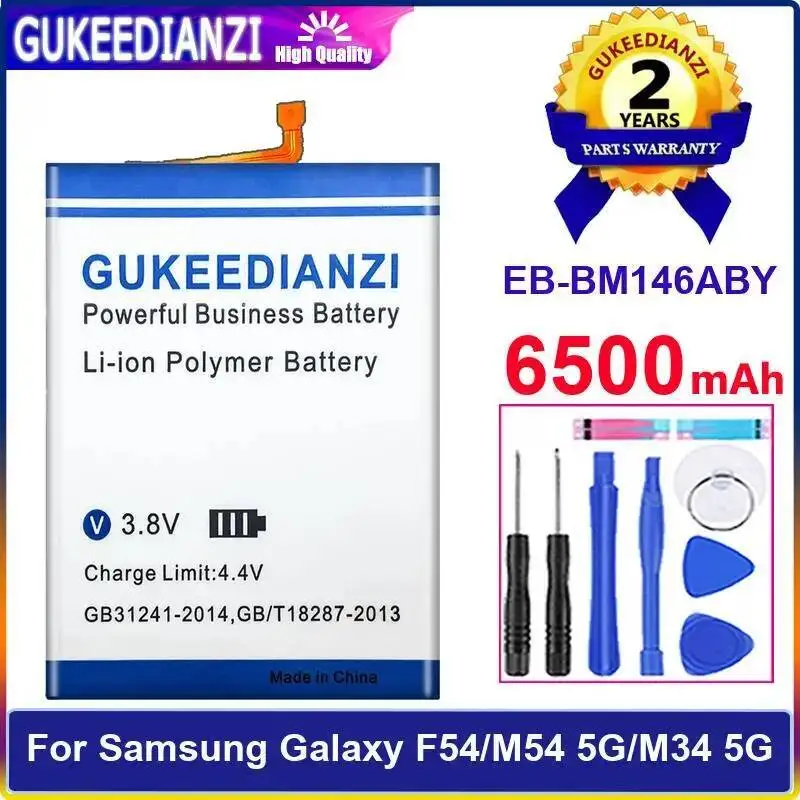 

Аккумулятор мобильного телефона EB-BM146ABY высокой емкости для Samsung Galaxy F54 M54 5G M34 6500 мАч