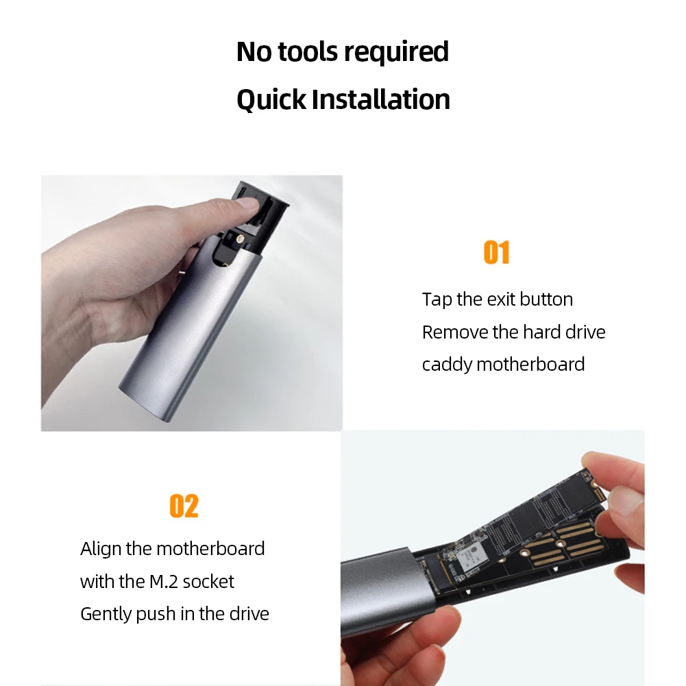 M.2 NGFF to USB 3.1 外付け SSD エンクロージャ アダプター Type-C 3.1 SSD ボックス アルミニウム合金 B/(B+M) キー 2230/2242/2260/2280 SSD 用