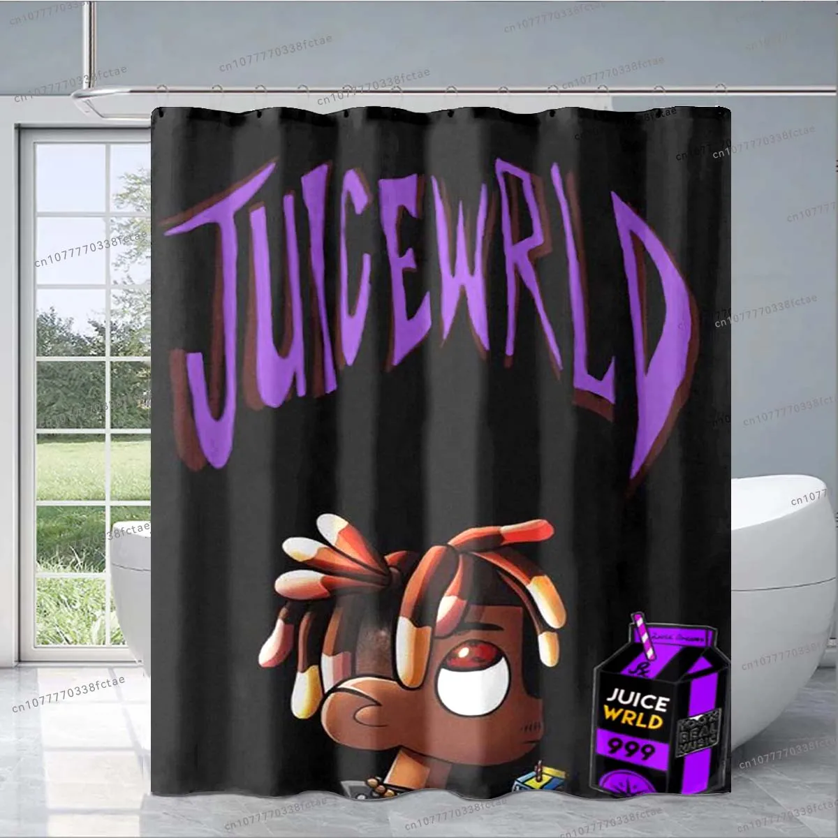 Album Rapper Juice Wrld 999 Shower Curtain Adult Bathroom Personalized Fashion Decorative Shower Curtain Art Shower Curtain