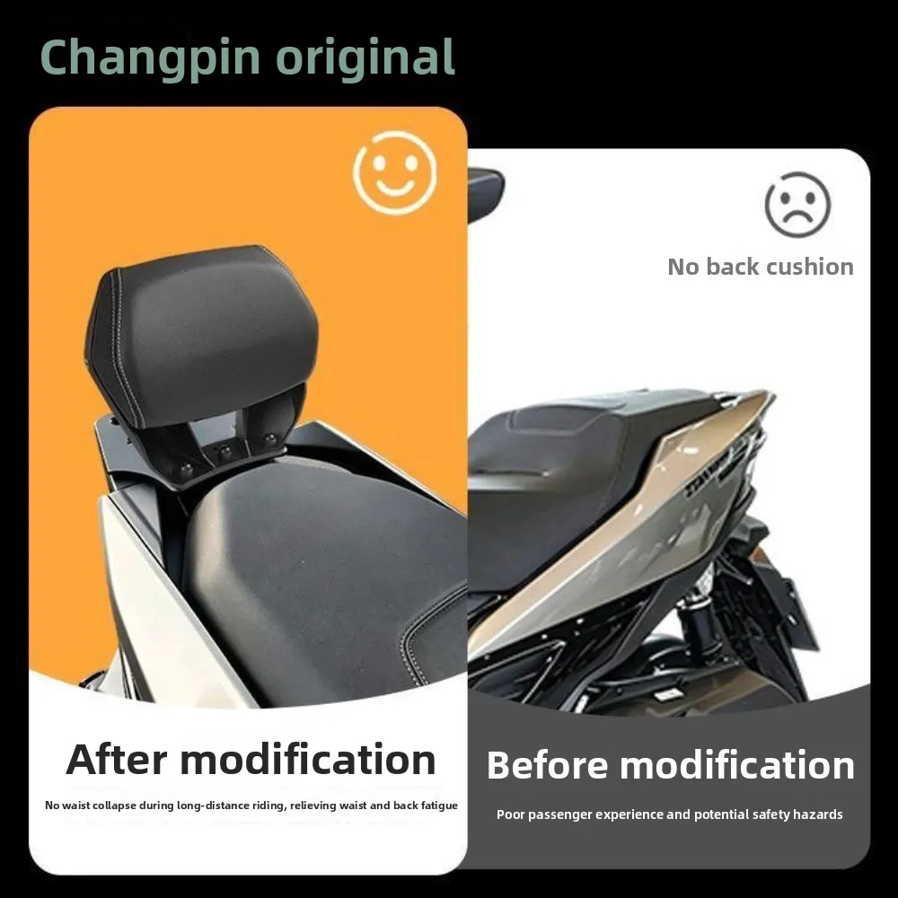For ZONTES 150X 125X 175X 125 X 2026 Motorcycle Passenger Seat Rear Backrest Kit Passenger Back Seat Rest Pad Accessories