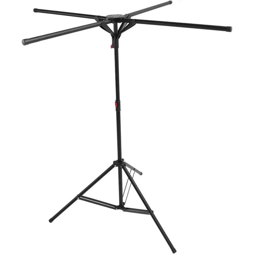 Collapsible Steel Outdoor Clothes Drying Rack with Large Capacity, Portable Indoor/Outdoor Use (Black)