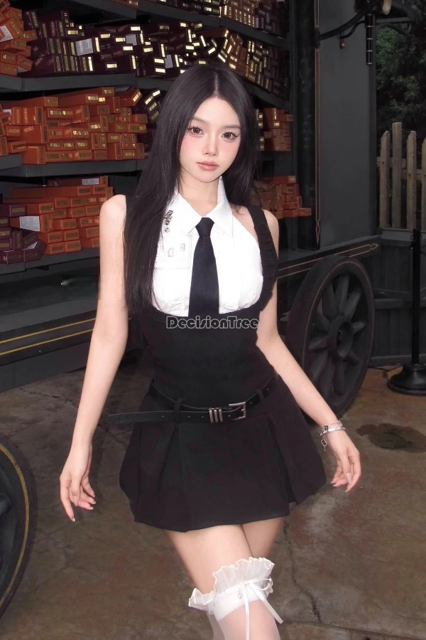 

2025 improved sexy fashion jk set summer new school style jk uniform sleeveless shirt short culottes two-piece daily uniform set