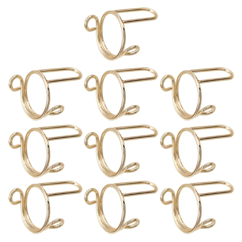 10 Pack Fingertip Nail Art Rings Adjustable Nail Rings Accessory Jewelry Open Nail Rings Copper Material for Nail Art