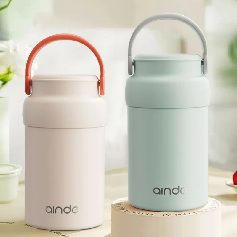 

Stainl Steel Wide-Mouth Insulated Mug High Aesthetic Value for Women Ideal for Porrie And Rice Creative Sle Korean Origin