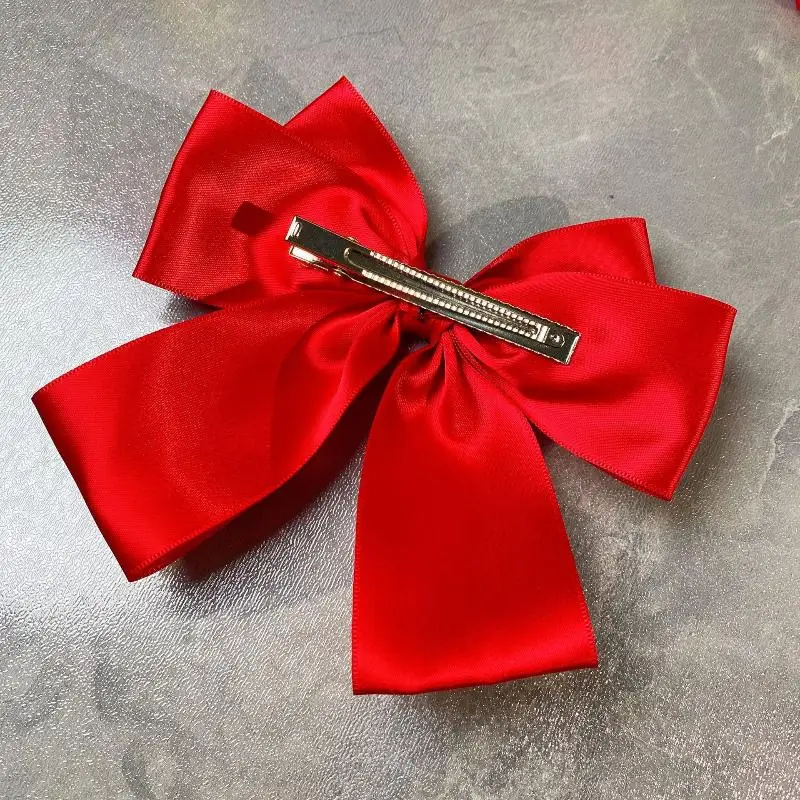 Einfarbig Bogen Band Haar Clip Neue Frauen Bowknot Barrettes Frauen Pferdeschwanz Clip Stirnband Mädchen Haar Zubehör Geschenk – Detail 8