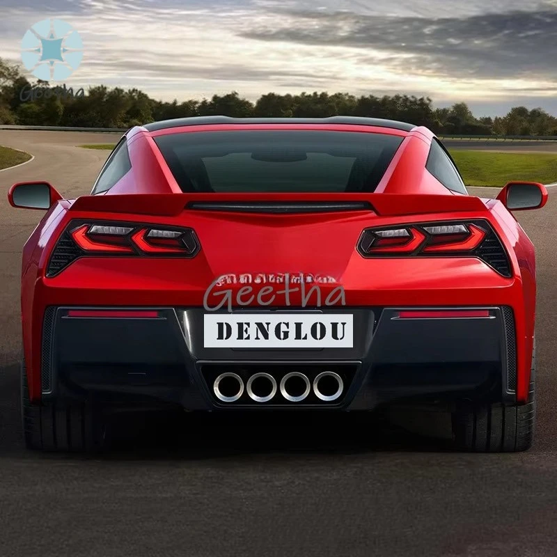 

For 2014-2019 Chevrolet Corvette C7 LED Tail Light Assembly Modification Brake Light Red Lens Color New Condition 12v Voltage