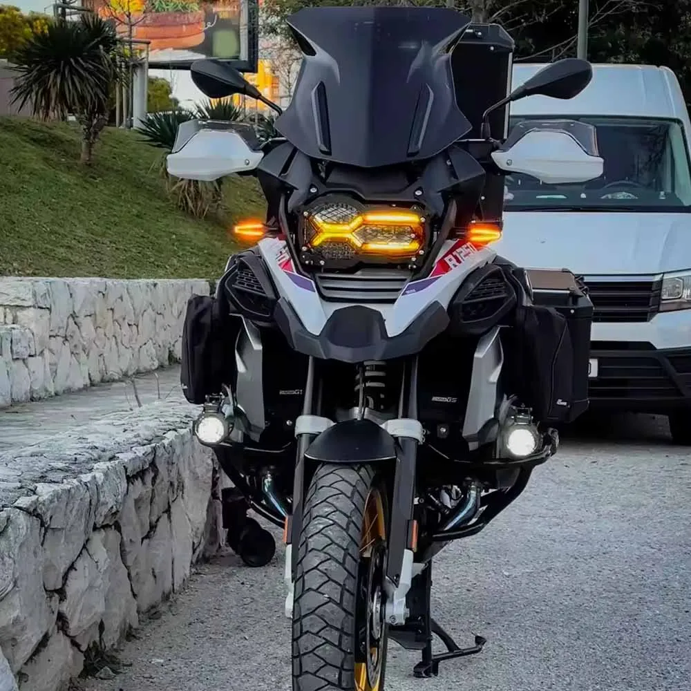 For BMW Motorcycle Flipable Headlight Protector Head Lights Grille Guard Cover R1200GSR1250GS LC ADV Edition Adventure2013-2023