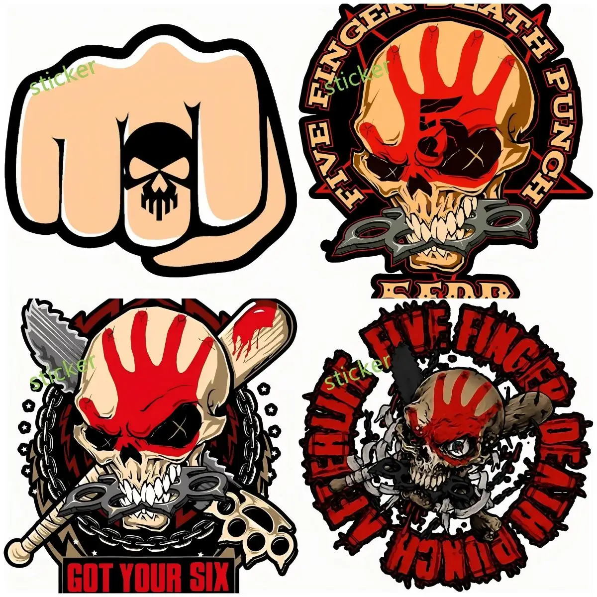 

Personality Five Finger Deadly Fist Waterproof Car-stickers And Decals Vinyl Cover Scratch For Bumper Bodywork Windshield Suv