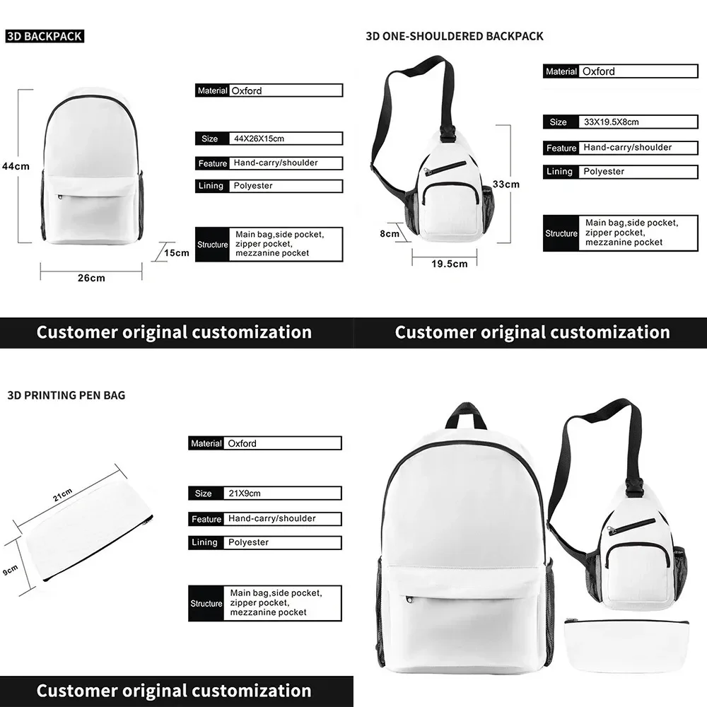 Mochila personalizada, mochilas escolares para niños, mochila para adultos, mochila personalizada, paquete con cremallera para Cosplay, conjunto de