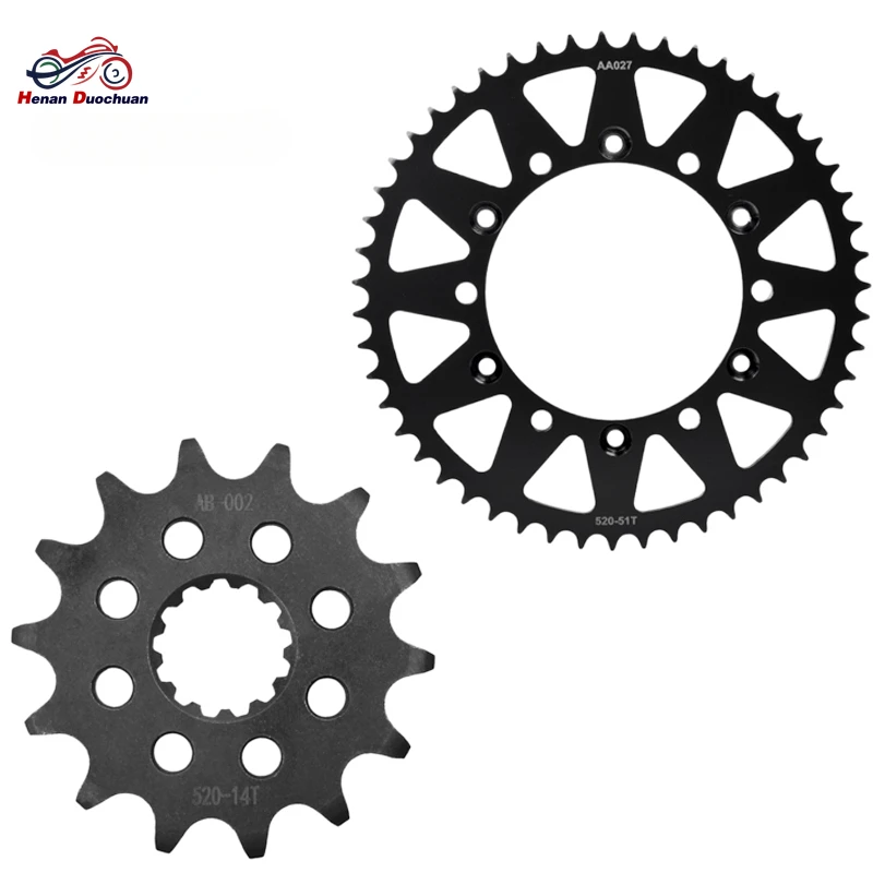 

520 50T Carburized Steel Rear & 14T 20CrMnTi Forged Front Sprocket For YAMAHA YZ250 YZ250X 2016-2018 WR450 WR450F 2012-16 YZ 250