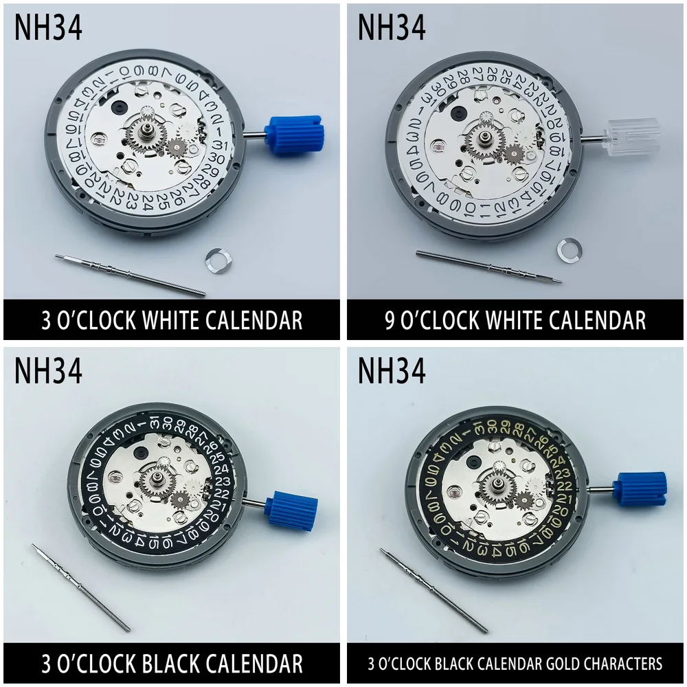 

Original NH34 high-precision GMT mechanical movement 4-pin multifunctional date automatic GMT watch replacement movement