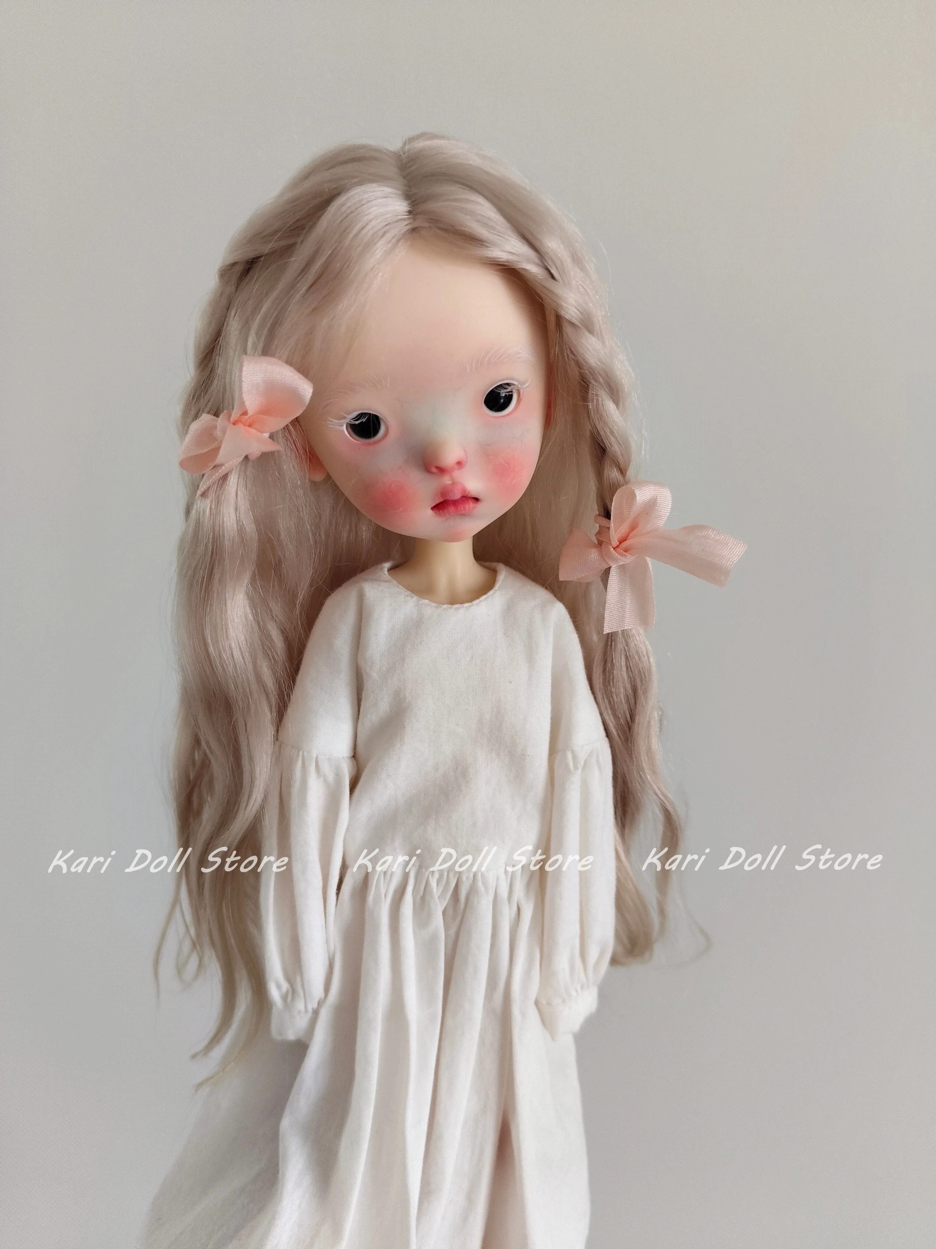 

Kari Doll Парики из натуральных мохеровых волос для куклы Landazz Landoudou, окружность головы 16 см