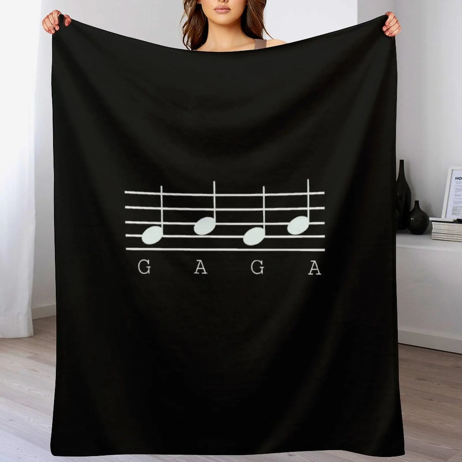 

GAGA music notes Throw Blanket Soft Home Decor Blanket for Couch Bedroom