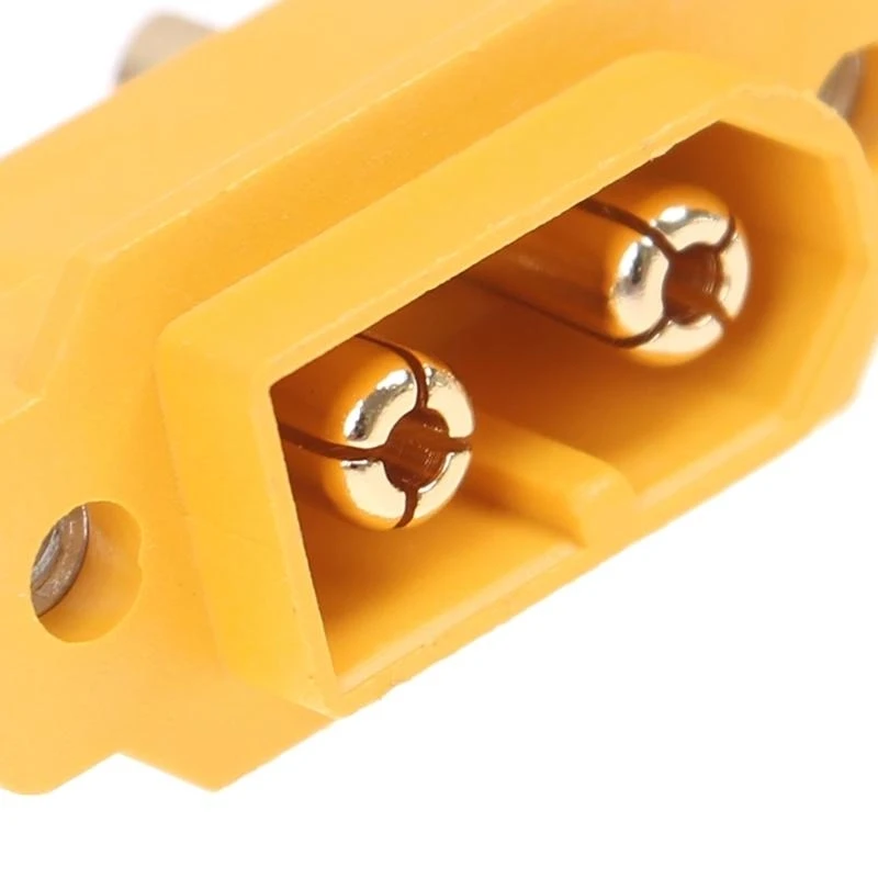 5Pcs XT60E1-M Mountable XT60 Male Plug Connector Model RC Aircraft Drones Power Battery Plug Fixed Version Male XT60E1-M