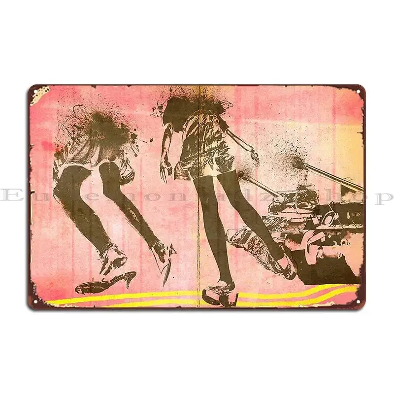 الفتيات الذين لا تحب السلطة علامة معدنية تصميم المنزل شريط اللوحات الديكور تين تسجيل ملصق