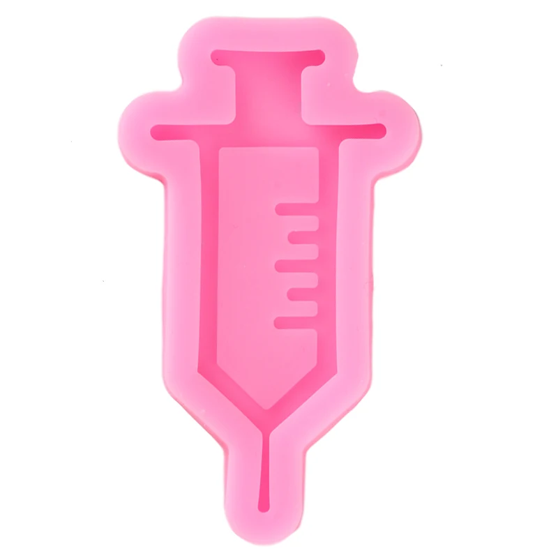 Shiny Syringe Silicone Molds DIY Crafting Epoxy Resin Art Phone Grip Badge Reel Mold Saline Bags Fondant Cake Chocolate Mould