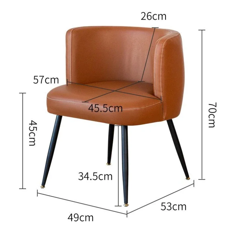 Computer Chair Comfortable Living Room Chairs Single Person Sofa Office Backrest Study Chair Dormitory Anti-scratch PU Leather