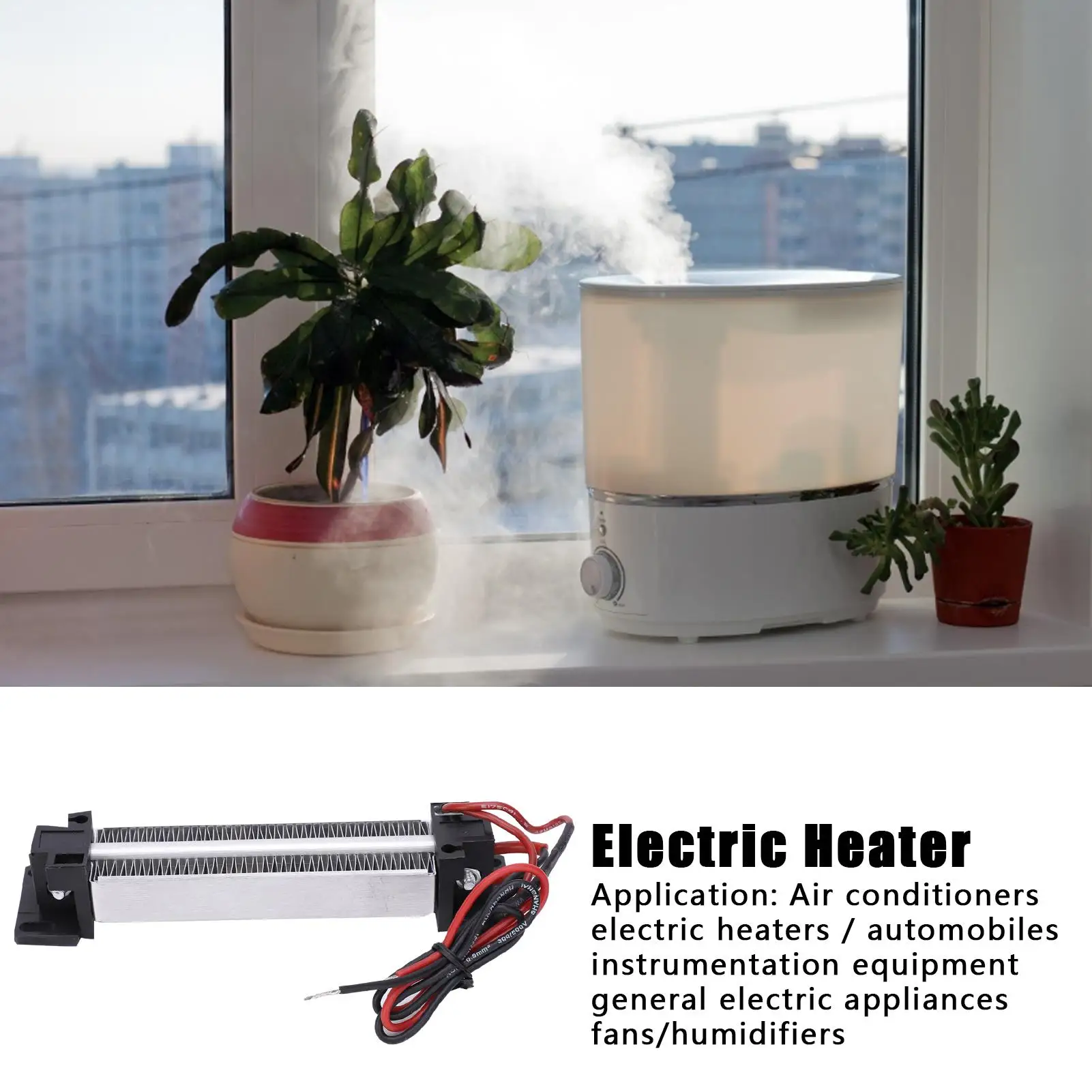 300W Electric Ceramic Heater 220V PTC Thermostatic Insulated Heating Element for Electronics 96A1