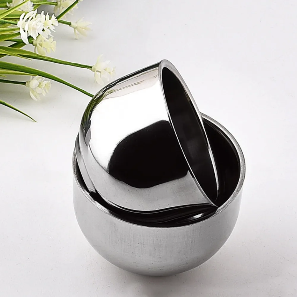 Multi-function 100/150 ML Stainless Steel Cup Thicken Smooth Espresso Coffee Cup Double Layer Shaving Mug