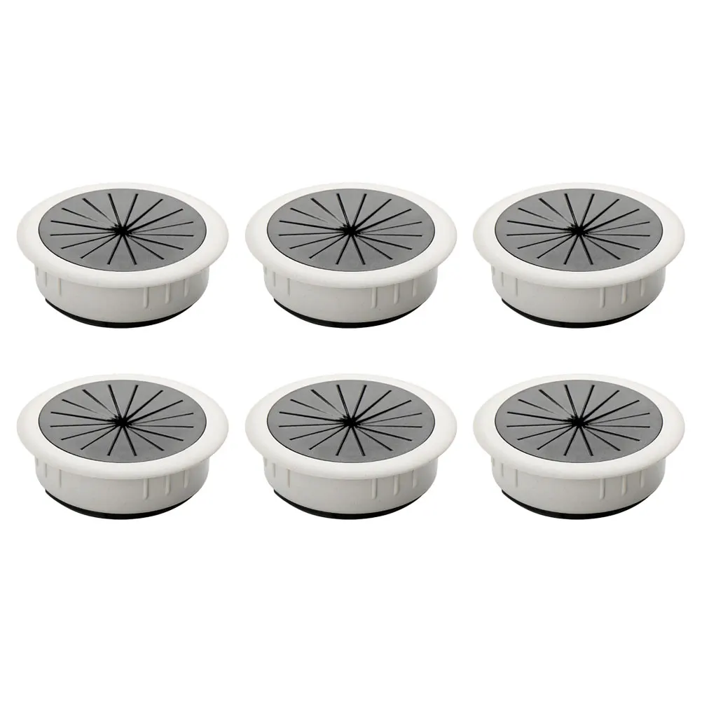 

6 Pcs Cable Hole Cover Desk Grommet Desktop Organizer Cord Grommets for Cables Tool Wire Computer