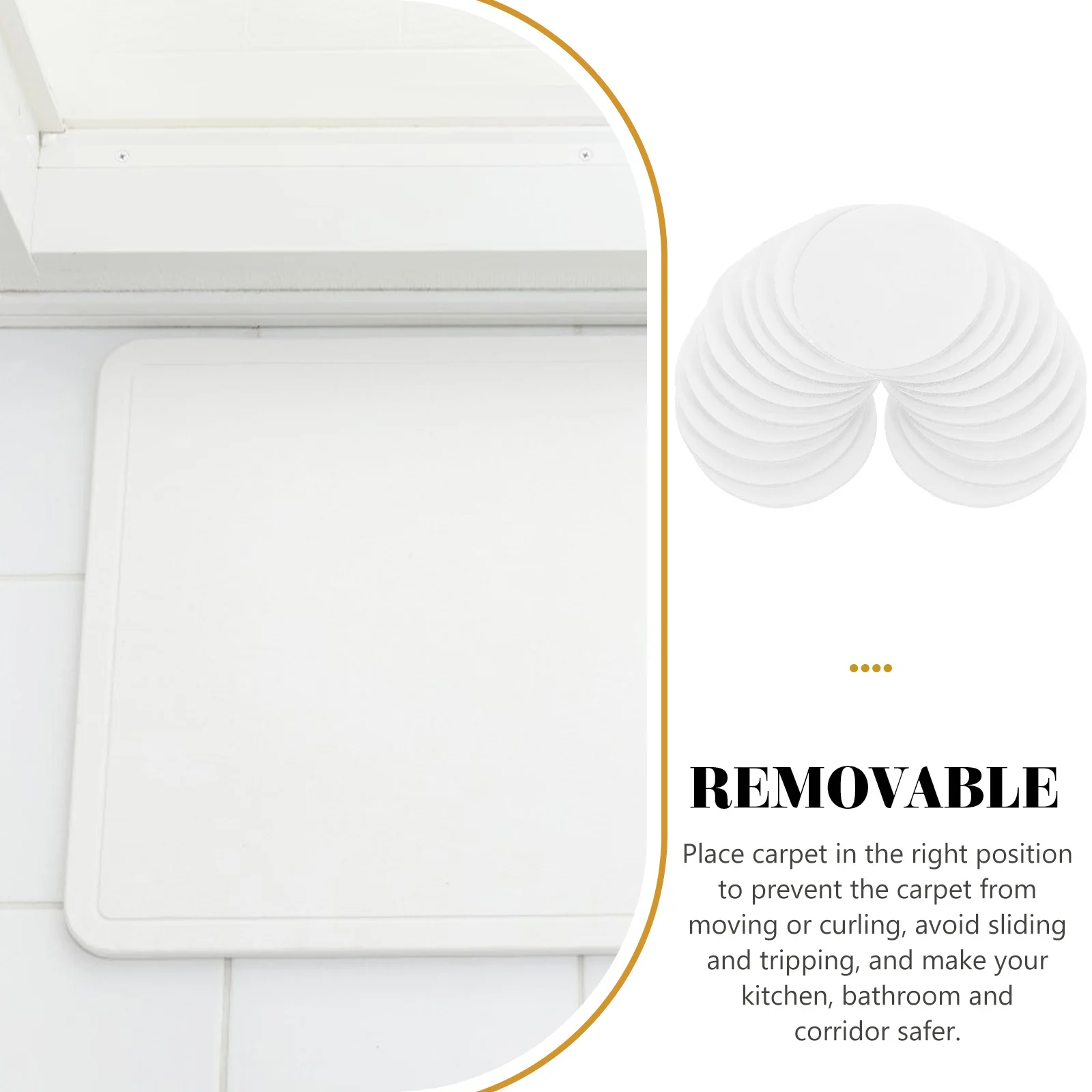 30Pairs عدم الانزلاق السجاد القابض الشريط مزدوجة الوجهين هوك وحلقة السحابات الثقيلة البساط تحديد منصات للمطبخ الحمام المنزل