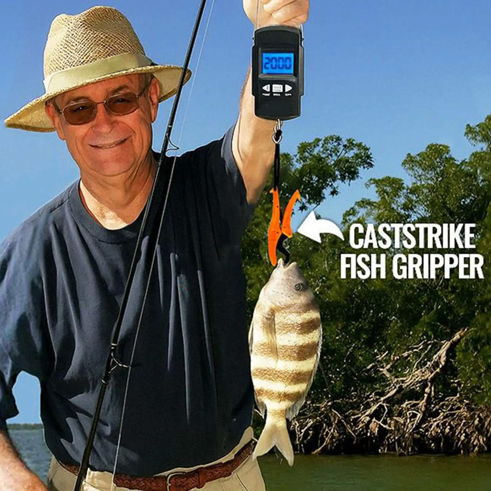 

Fish Lip Gripper Saltwater Floating Fishing Grabber With Lanyard For Men Lightweight Fish Grabber Tool Kayak Accessories For