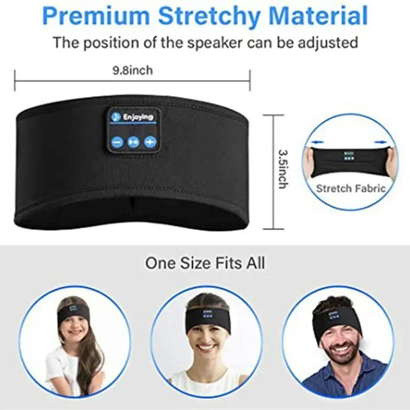 Wireless Bluetooth Headband Earphones Sports Headphones Elastic Headband Music Sleeping Eye Mask Bluetooth Headset view 4