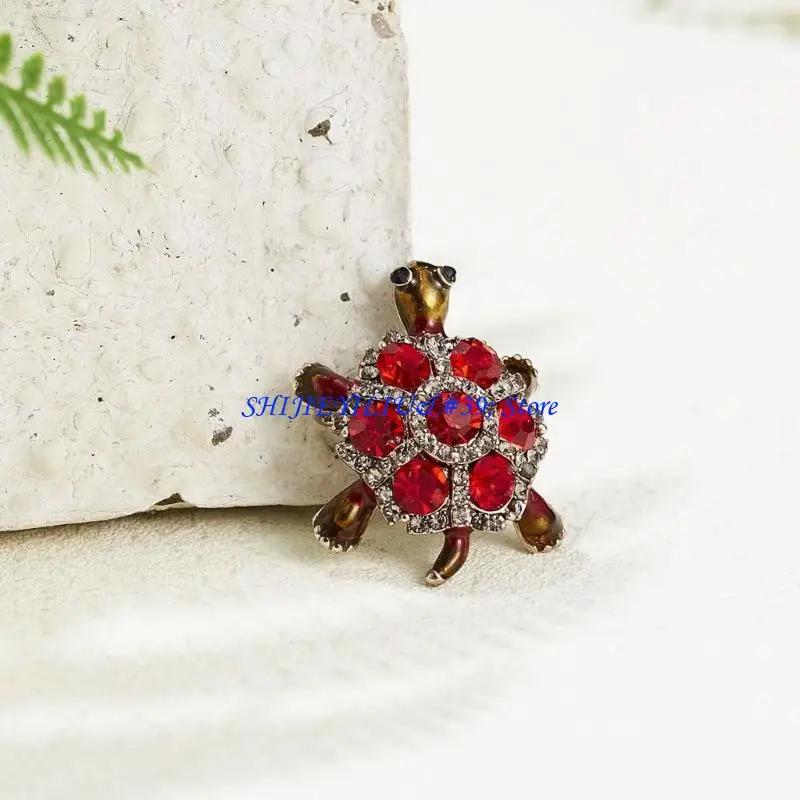E21F Multifunctional Tortoise Themed Brooch Corsage Pin For Adding Charm To Apparel And Backpacks Stylish Accessory