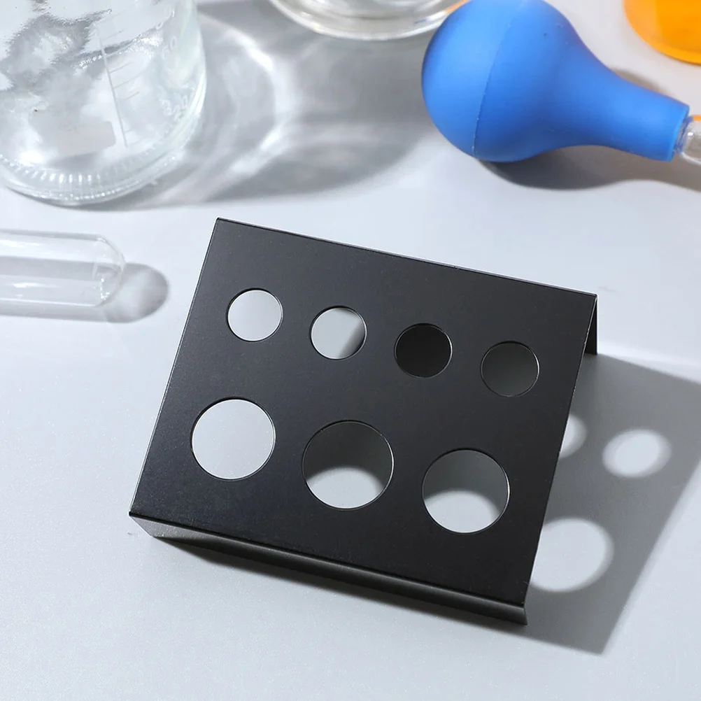 

3pcs Rectangular Iron Pigment Holder Black 7-Hole Wall Mountable For Tattoo Artists Painters Crafters Ink Cup Tray Organizer