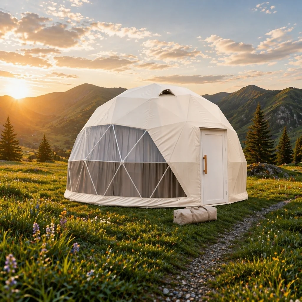 Windproof Snow Resistant Geodesic Dome Hotel Tent Custom Size Star Dome House for Outdoor Scenic Spot Vacation Village