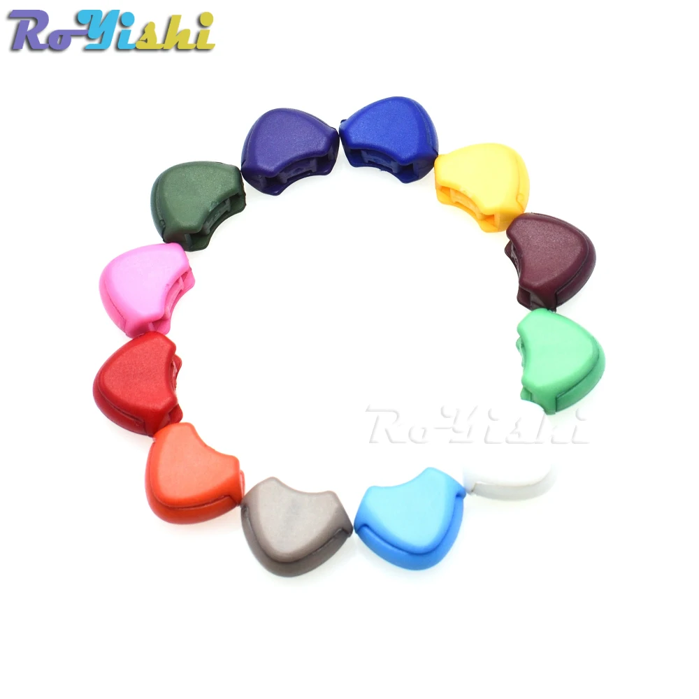 12pcs/pack Colorful Plastic Zipper Pull Cord Ends Lock Stopper For Paracord/Clothing