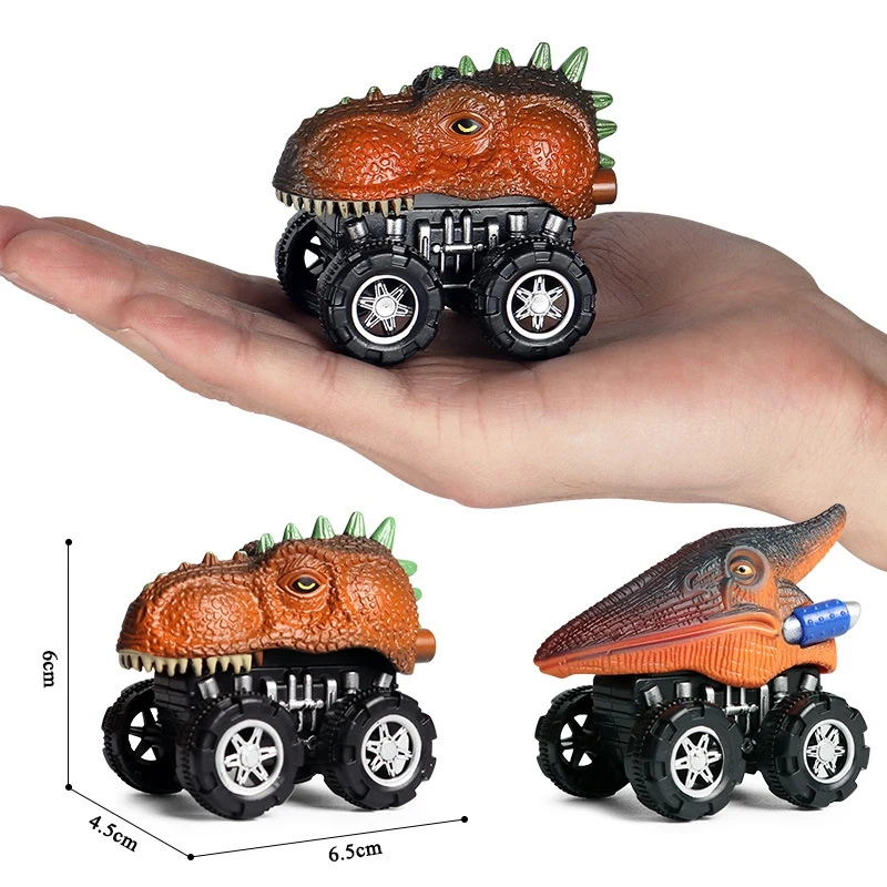 8PCS Dinosaur Pull Back Car Toys Baby Car Pull Back Car Dino Toy With Big Tire Wheel For 3-6 Kids