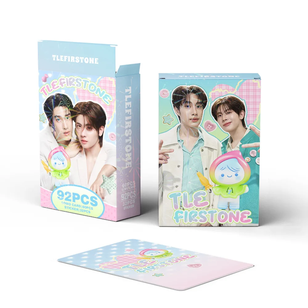 92PCS TLE FIRSTONE Thai Celebrity LOMO Photocards Set with Mini Stickers HD Printed Star Fan Collection Gift image 4